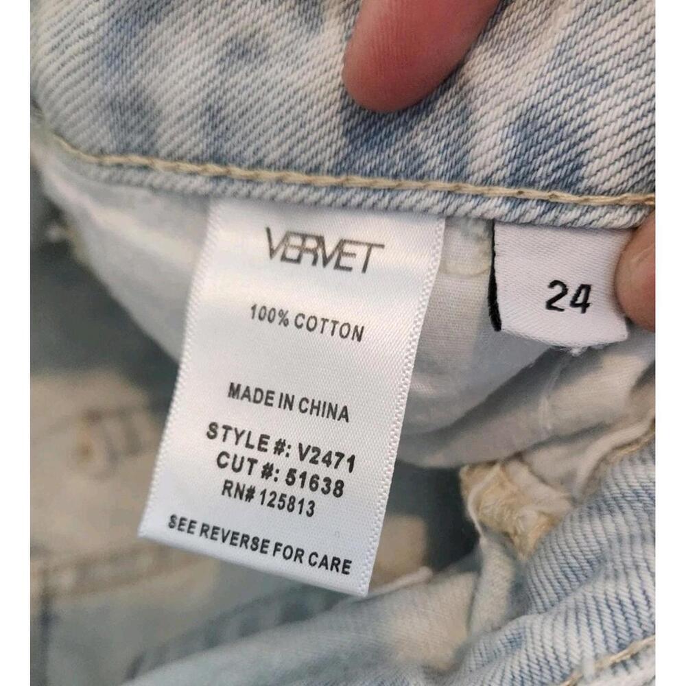 Vervet Straight Leg Distressed Jeans Size 24 - Picture 5 of 5